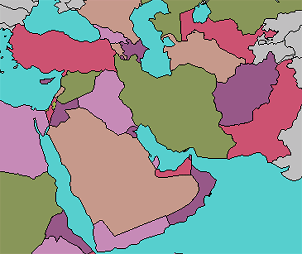 Map of the Middle East